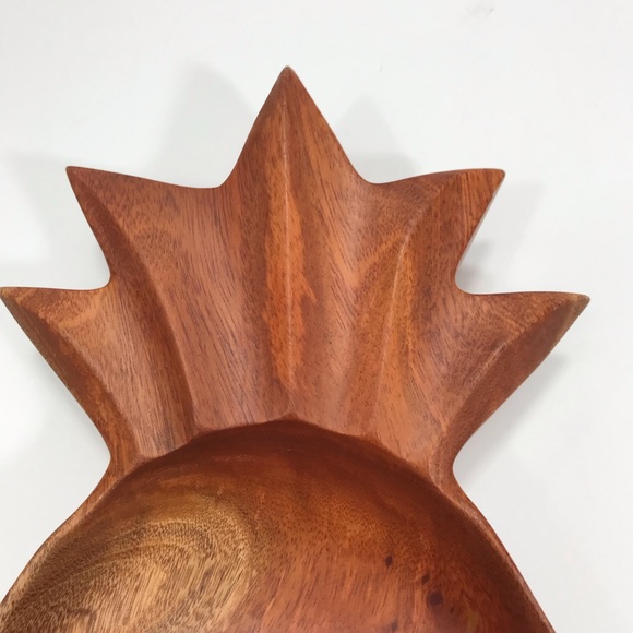 Pineapple condiment tray Kamani wood - Picture 2 of 7